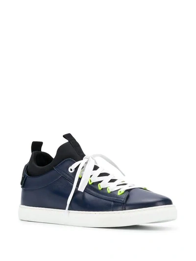 Shop Dsquared2 Sock Insert Sneakers In Blue