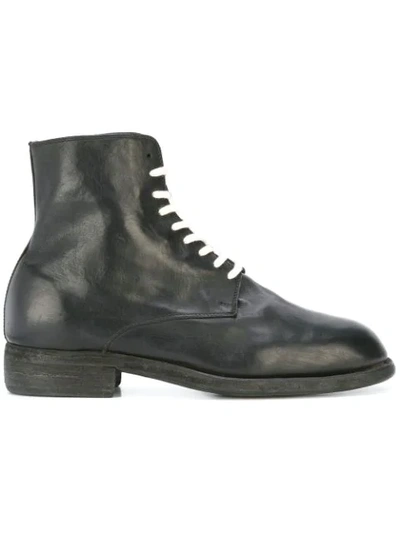 Guidi Lace-up Ankle Boots In Black | ModeSens