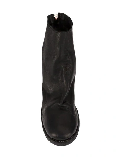 Shop Guidi Rear Zipped Boots In Blkt Baby Calf F.g Lined