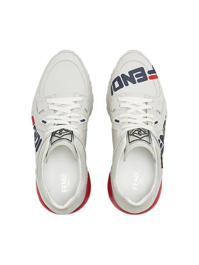 Shop Fendi Mania Low-top Sneakers In White