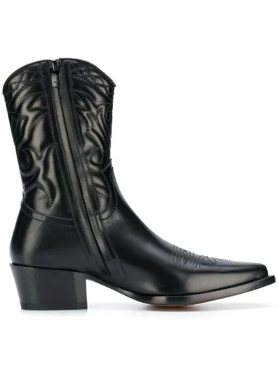 Shop Dsquared2 Cowboy Boots In Black