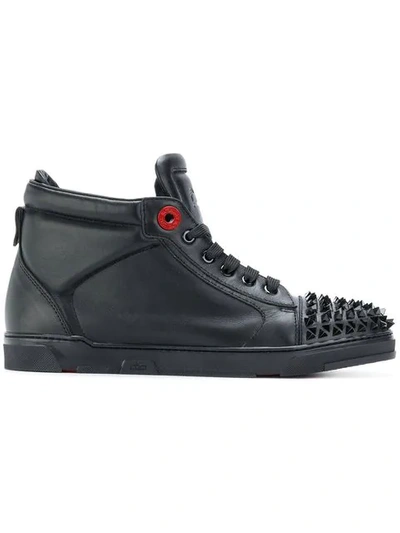 Shop Royaums Studded Hi-top Sneakers In Black