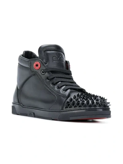 Shop Royaums Studded Hi-top Sneakers In Black