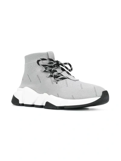 Shop Balenciaga Speed Lace-up Sneakers In Grey