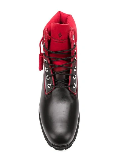 Marcelo Burlon County Of Milan X Timberland Colour Contrast Lace-up Boots  In Black | ModeSens