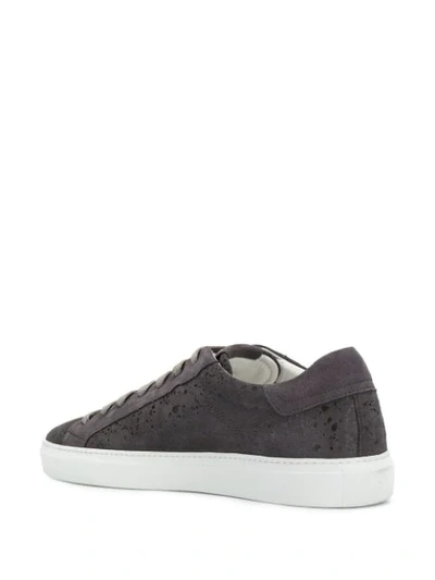 Shop Hide & Jack Splash Detail Low Top Sneakers In Grey