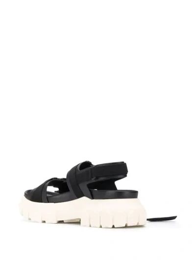 RICK OWENS TRACTOR SANDALS - 黑色