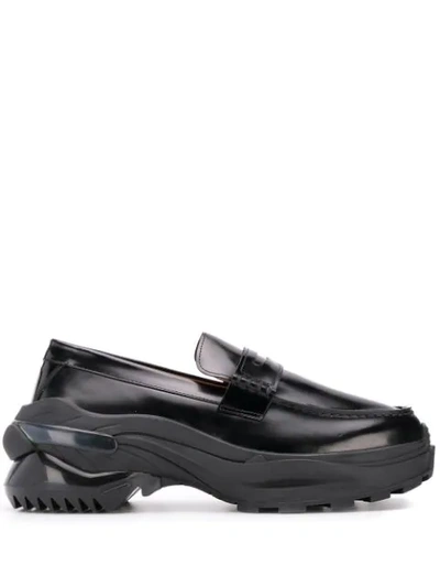 Shop Maison Margiela Chunky Sole Loafers In Black