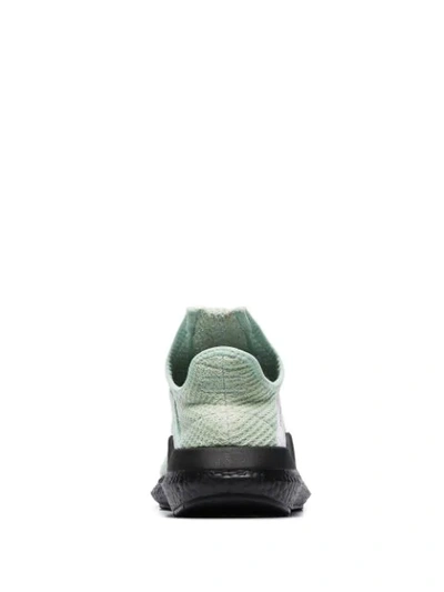 Shop Y-3 Green Reberu Logo Embroidered Low Top Sneakers
