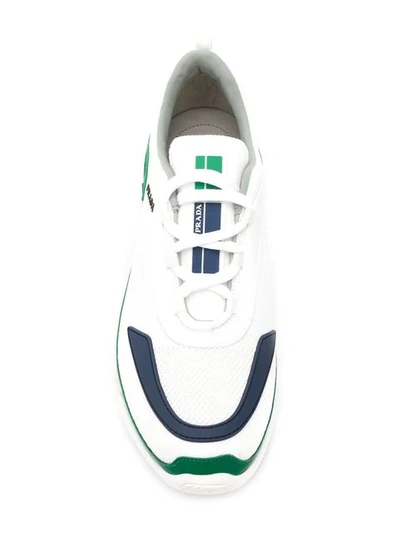 Shop Prada Cloudbust Sneakers In White