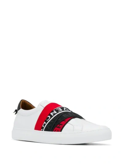 Shop Givenchy 4g Webbing Sneakers In White