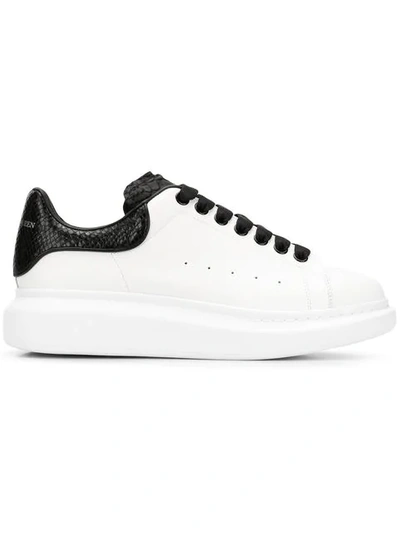 Alexander Mcqueen White & Black Python Oversized Sneakers In White/black |  ModeSens
