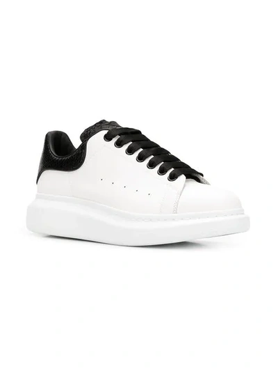 Shop Alexander Mcqueen Oversized Sole Sneakers In White ,black