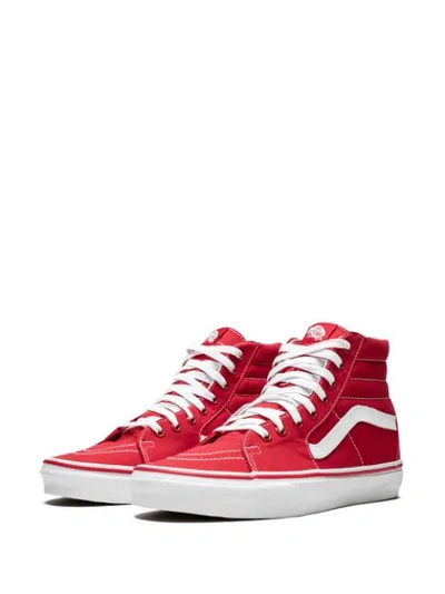 Shop Vans Sk8-hi Sneakers In Red