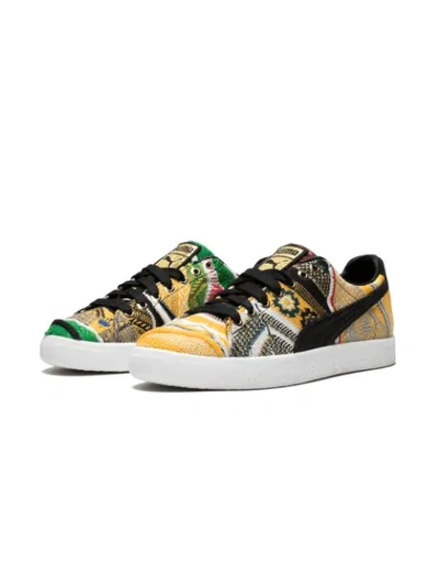 Shop Puma Clyde Coogi Sneakers In Yellow