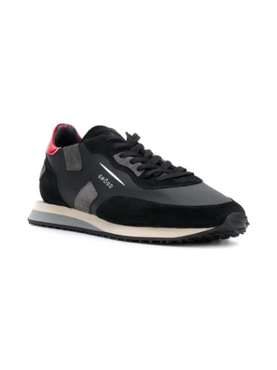 Shop Ghoud Panelled Lace-up Sneakers - Black