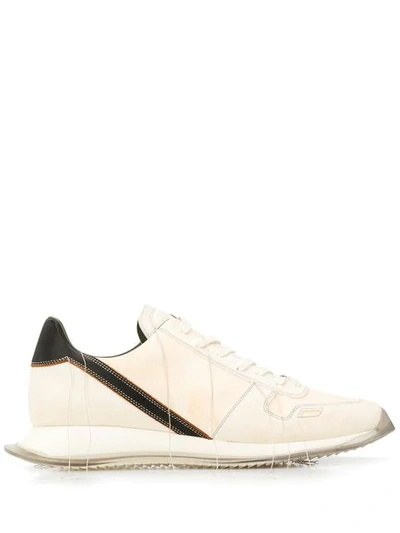 RICK OWENS LACE UP SNEAKERS - 白色