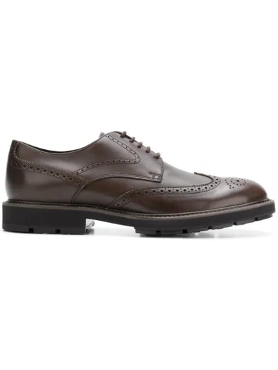 Shop Tod's Classic Brogues - Brown