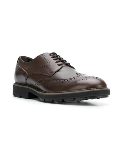 Shop Tod's Classic Brogues - Brown