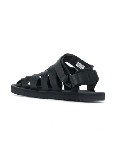 Shop Suicoke Touch-strap Open-toe Sandals - Black