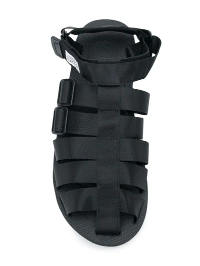 Shop Suicoke Touch-strap Open-toe Sandals - Black