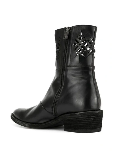 Shop Haider Ackermann Ankle Boots With Laser Cuts In Black