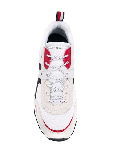 Shop Tommy Hilfiger Colour Block Sneakers In White