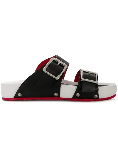 ALEXANDER MCQUEEN CHUNKY SOLE SANDALS - 黑色