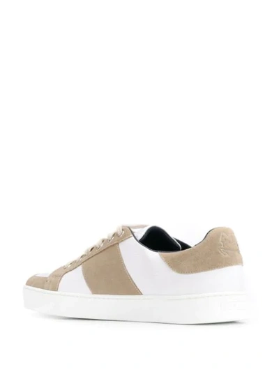 Shop Etro Two Tone Low Top Sneakers In Neutrals