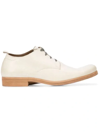 Shop Taichi Murakami Lace-up Derby Shoes In White
