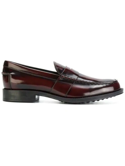 Shop Tod's Classic Loafers - Red