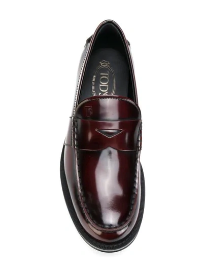 Shop Tod's Classic Loafers - Red