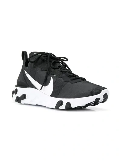 Shop Nike React Element 55 Sneakers In Black