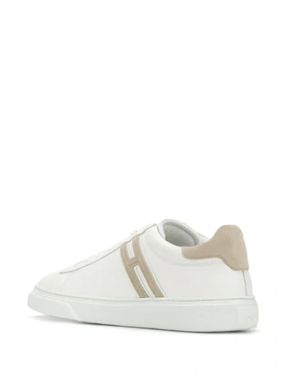 Shop Hogan Two Tone Low Top Sneakers In White