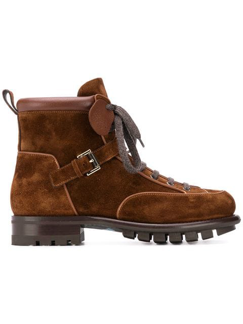santoni suede ankle boots