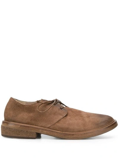 Shop Marsèll Round Toe Derby Shoes In Brown