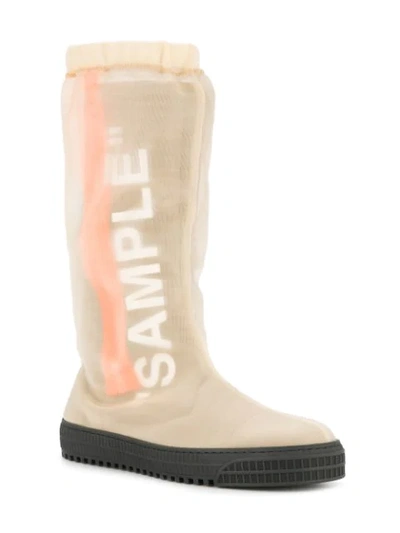 Shop Off-white Sample Boots In Multicolor White