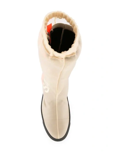 Shop Off-white Sample Boots In Multicolor White