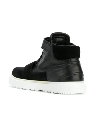 Shop Kris Van Assche Strapped Hi In Black