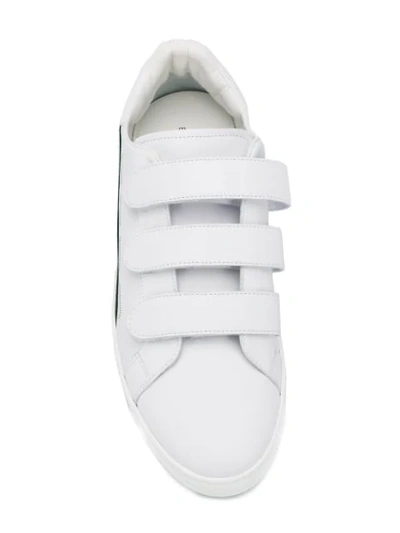 Shop Etro Striped Panel Low-top Sneakers In White