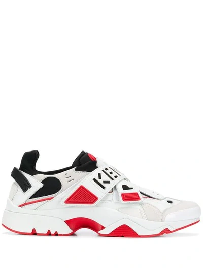 Barnlig Avenue Over hoved og skulder Kenzo Sonic Velcro Sneakers In White | ModeSens