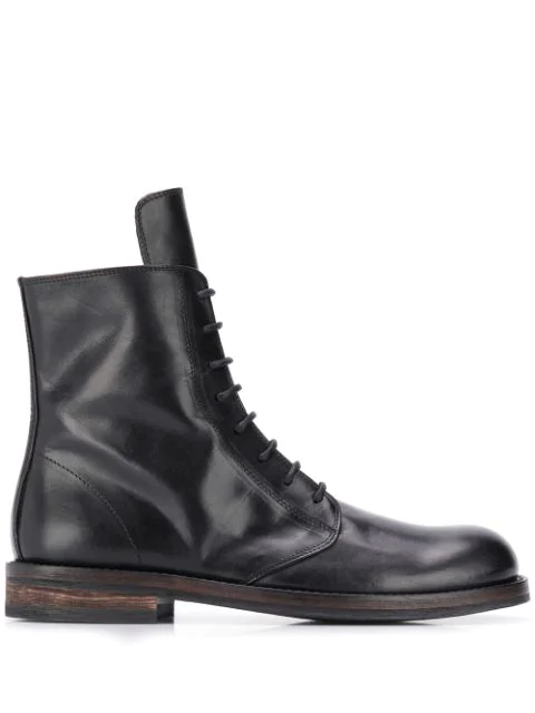 ann demeulemeester lace up ankle boots