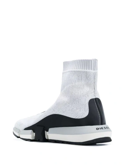 DIESEL HI-TOP SOCK TRAINERS - 白色