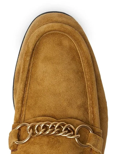 Shop Burberry The Suede Link Loafer In Brown