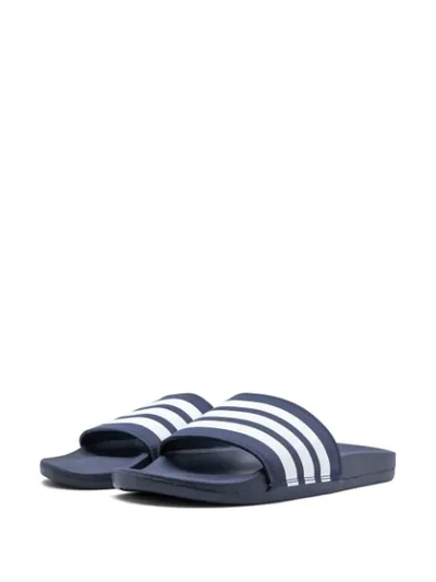 ADIDAS ADILETTE STRIPED SLIDES - 蓝色