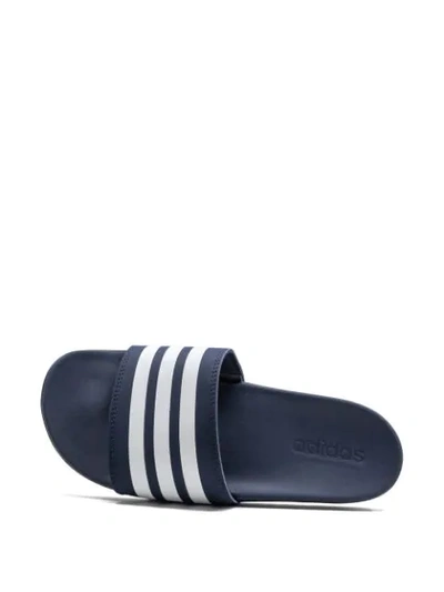 Adidas Originals Adidas Men's Essentials Adilette Comfort Slide Sandals In  Dark Blue/white/dark Blue | ModeSens