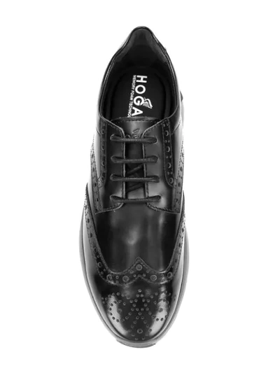 Shop Hogan Chunky Sole Brogues In Black