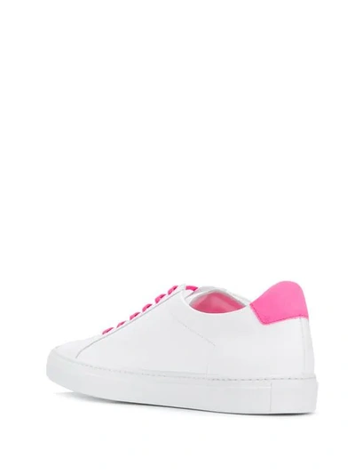 COMMON PROJECTS CONTRAST DETAIL LACE-UP SNEAKERS - 白色