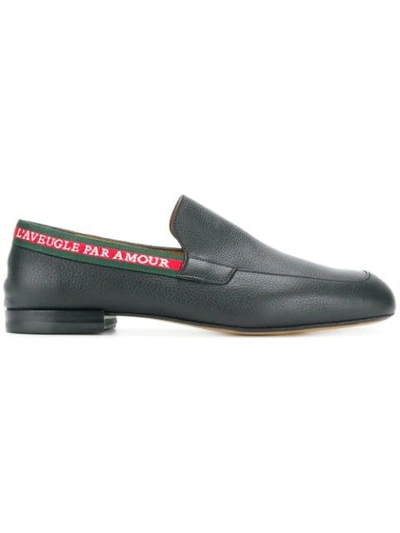 Shop Gucci L'aveugle Par Amour Loafers In Black
