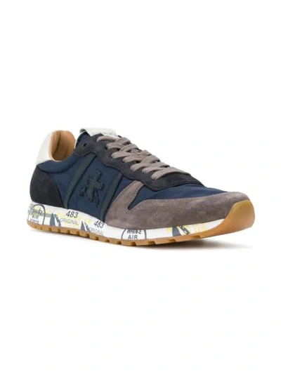 Shop White Premiata 'eric' Sneakers In Blue